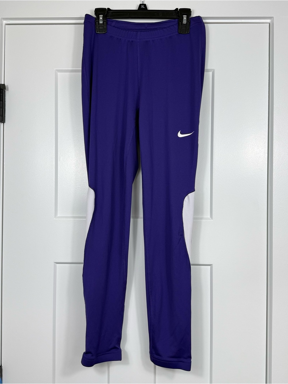 Nike Track & Field Essential Running Tights Dri FIT Purple White Men Size Small